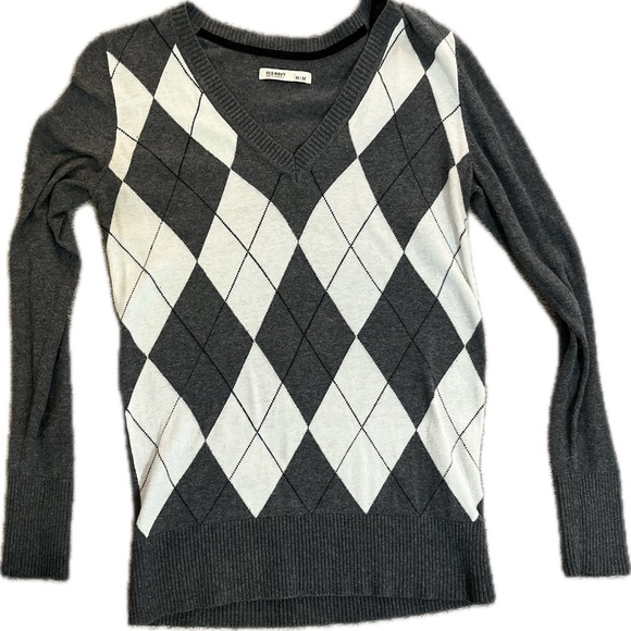 Old Navy Sweaters - Old Navy - Grey Argyle - Medium Women's Sweater
